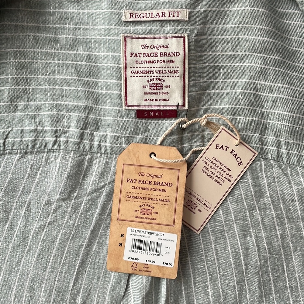 NWT Fat Face Linen Button Down - Picture 3 of 3